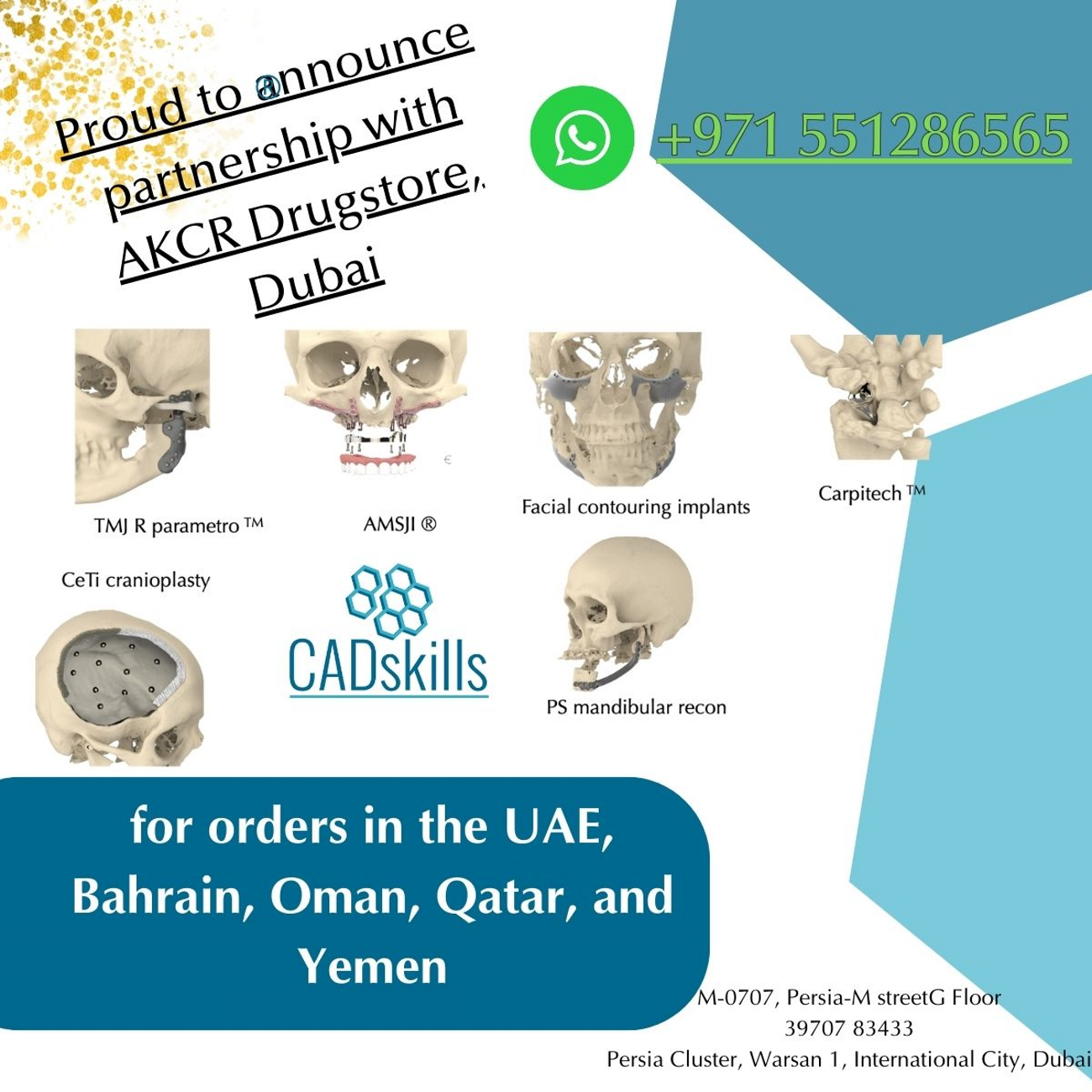 Distributor in Bahrain, Oman, Qatar, Yemen, UAE - AKCR Drug Store Dubai - Dr. Chungath